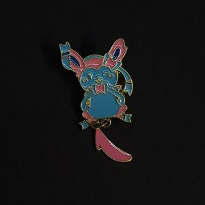 Pokemon Fan Art Style Enamel Lapel Pin Dangling Tail Sylveon